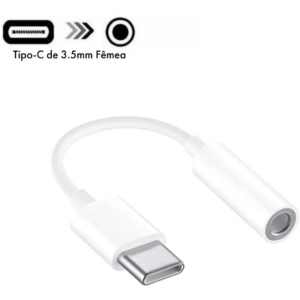 Adaptador Tipo C para P2 3.5mm / Branco
