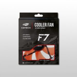 Cooler para gabinete Fan C3Tech Storm Series F7 Led Vermelho F7-L100RD