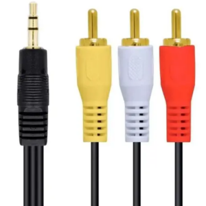 Cabo P2 X 3rca Ponta Dourada