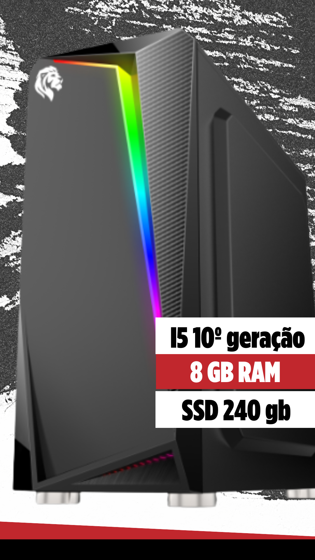 CPU SIX I5 10º geração, 8gb DDR4, SSD 240gb
