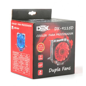 Cooler Fans Game Duplo C/15 Led Azul para Cpu Dex - DX-9115D