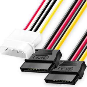 Cabo Adaptador Energia 1 IDE Para 2 SATA