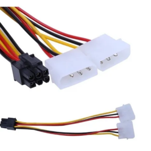 Cabo Adaptador Energia IDE Para 6 Pinos Placa De Vídeo