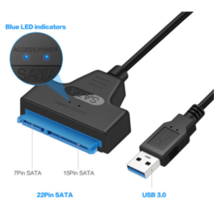 Cabo Adaptador Leitor Usb 3.0 Para Clonar Hd Ssd De Notebook