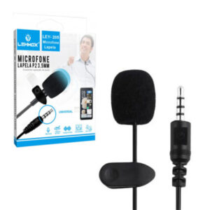 Microfone de Lapela P2 3.5mm com 1,5 Metros