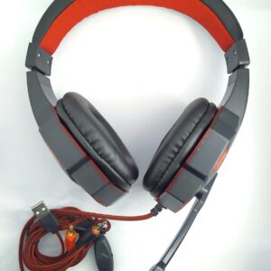 Fone de ouvido gamer Knup KP-396 Preto/Vermelho
