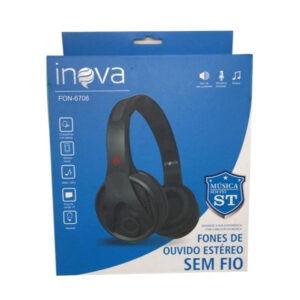 Fone Bluetooth 5.0 Wireless Fm Sd Inova - Fon-6708 Preto