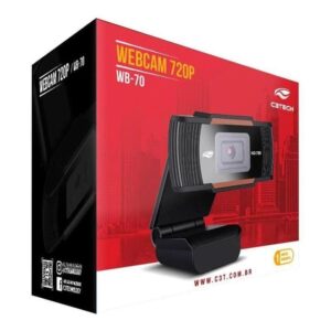 Câmera Webcam HD 720P WB-70 portátil com microfone Preto - C3Tech - C3 Tech