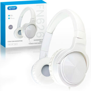 Fone de ouvido Headphone com Fio e Microfone KNUP Branco