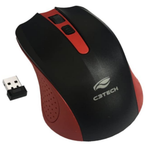 Mouse C3 Tech USB Sem Fio - M-W20RD / Vermelho